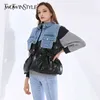 Casual Patchwork Denim Vest For Women Lapel Sleeveless Cotton Female Winter Fashion Clothing Style 210524