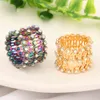 1Pc 2 In 1 Magic Crystal Retractable Adjustable Deformation Folding Ring Bangle Women Fashion Jewelry Gift 2021