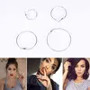 Women Fashion Large Circle Earring Silver Hoop Stylish Alloy Hot Sexy Casual Randomly G220312