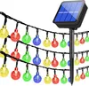 300 LED sfera di cristallo luce solare esterna IP65 impermeabile stringa fata lampade ghirlande solari da giardino decorazione natalizia 211104