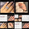 Band Rings Drop Delivery 2021 European And American Boutique S925 Sterling Sier Zircon Engagement Wedding Ring Ladies Evening Party Jewelry S