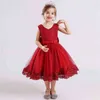 Çocuklar Kızlar için Elbise Yazlıklar Parti Ve Düğün Noel Giyim Prenses Çiçek Tutu Elbise Çocuk Balo Balo 211027