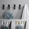 Crochets muraux auto-adhésifs pour sac à vêtements, crochet pour salle de bain, manteau, serviette, clés en acier inoxydable, accessoires de bain, matériel de cuisine