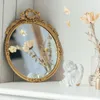 Miroirs français doré arc Rose guirlande mur décoratif alliage miroir pour la maison salon fond suspendu pendentif décor fournitures