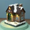 Décoration de Noël LED Hut lumineux Village House Building Résine Accueil Affichage Ornement de vacances Cadeau Home Decor Ornements 211012