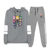 Tuta da uomo Sportswear Maglione manica lunga stampato Animal Crossing + pantaloni da jogging Tute da corsa fitness in 2 pezzi