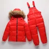 -30 warme Daunenjacke für Mädchen, Kleidung, Mantel, 2–8 Jahre, Kinderkleidung, Jungen-Oberbekleidung, Schneeanzug, Kinder, Winterparka, Echtpelz, Overall H0909