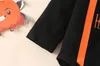 Einfaches INS-Kleidungsset für Mädchen, langärmelig, Halloween-Strampler + gestreifte Hose + Mütze, Herbst, weiche Kinderkleidung, 3-teiliges Set, 0–24 Monate, 100 % Baumwolle
