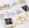 Cercle Fashion Hoop Boucles d'oreilles pour femmes européennes américaines en cuivre pur exagéré brillant boucle d'oreille lot mixte discothèque sexy bijoux245e