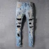 20er Jahre Herren Designer Jeans Distressed Ripped Biker Slim Fit Motorrad Denim für Männer Jean Mans Hosen Pour Hommes #569