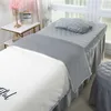 4-6 stks Mooie Schoonheidssalon Beddengoed Sets Massage Spa Gebruik Coral Velvet Borduurwerk Dekbedovertrek Bed Rok Quilt Sheet Custom #S 210706