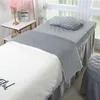 4-6 sztuk Piękny Salon kosmetyczny Zestawy Docenice Masaż Spa Użyj Koral Velvet Haft Duvet Pokrywa Łóżko Spódnica Kołdry Arkusze # 210706