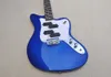 O corpo azul 12 corda a guitarra elétrica com o fingerboard de Rosewood, o pickguard branco, o hardware do cromo, pode ser personalizado.