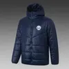 21-22 Halifax Town Men's Down Hoodie Jacket Winter Leisure Sport Coat Full Zipper Sports Outdoor Warm Sweatshirt Logo Custom