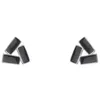 VRAI 925 Sterling Sterling Black Triangle Gouette Boucle d'oreilles de mode Boucles d'oreilles avec une boîte pour femmes pour femmes