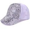 Paardenstaart Vrouwen Snapback Mesh Trucker Caps Vrouwelijke Bling Zomer Bone Zwart Verstelbare Hip Hop Hoeden