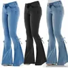 Women's Jeans Middle Waist Bell Bottom Size XS-4XL Denim Pants Autumn Ladies Loose And Casual 2021 Fashion O9