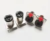 Conectores de áudio, 3 pólos 1/4 "6.35mm Fêmea Jack Painel Chassis Lock Socket Connector Adaptador / 5pcs