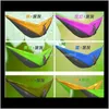 Hammocks Ree 100pcslot屋外パラシュート布寝具シングルキャンプハンモック7o3ib qmiui