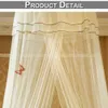 Round Top For s Ceiling-Mounted Mosquito Net Free Installation Foldable Canopy with Hook Princess Bed Curtain D30