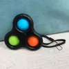 mit Lanyard Fidget Schlüsselanhänger Spielzeug Bubble Poppers Schlüsselanhänger Push Spinner Board Stressabbau Dekompression Fingerblasen Squishies DNA Ball G47W6PG