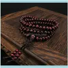 Link Bracelets Jewelrylink Chain Korean Natural Sandalwood 108 Wooden Prayer Beads Bead Bracelet Jewelry & Bangles For Women Men Unique Ae