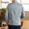 Zongke Buddha-palavra bordado Harajuku jaqueta homens japoneses streetwear homens jaqueta jaqueta de inverno para homens casaco de marca M-4XL 210819