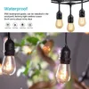 Factory Outlet Party Lights Outdoor Waterdichte 15m 15LEDS S14 E27 2W Warm White Led String Light voor Tuin Kerstdecoratie