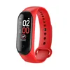 Schermo a colori da 0,96 pollici M4 Braccialetti intelligenti Monitoraggio della frequenza cardiaca Pedometro Indossabile Braccialetti intelligenti Sport Fitness Watch Tracker Quotidiano Impermeabile