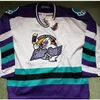 Vintage Orlando Solar Bears Ice #21 Connor Goggin Hockey Jersey 자수 스티치 또는 사용자 정의 이름 또는 번호 레트로 저지