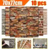 10pcs 3d brick wall sticker retro brick stone pattern selfadhesive anticollision wallpaper foam panel 70x77cm Home Decoration 219503960