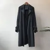 Feminino Casual Trench Coats Simples Clássico Casaco Longo Feminino Chique Jaqueta Moda Outono/Outono Sobretudos