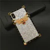 Top Fashion Glitter Square Telefonfodral för iPhone 14 13 12 Pro Max 11 X XR XSmax Shell för Samsung Galaxy S22 S21 S20 Plus Obs 20 10 Cover