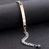 Stailess Steel Legering Paar Link Chain Armbanden Europa Rose Gold Black zijn koningin haar King Print Liefhebbers Bangle Armband voor Valentijnsdag Gift