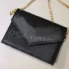 Top quality luxury bags genuine leather calfskin caviar chevron quilted envelope bag wallet on chain small WOC credit card holder designer wallets 19cm