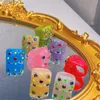 Korea ring Colorful Rhinestone Resin Acrylic Geometric Square Rings for Women Girls Patry Travel Jewelry Gifts