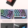 MINI 60 MECANICAL GAMING KEYBOARD PBT PUDDING KEYCAP BLUETOOTH 50 RAINBOW 1000MAH IOS Android WindowsまたはMac Pink62478359204199