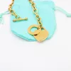 New Fashion Love Stainless Steel Bracelet & Necklace Pendant Heart Shaped Letter Link Bracelets Personality OT Buckle Necklaces Jewelry