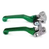 Motorcycle Green Clutch Brake Lever + Handlebar Grip For Kawasaki KX65 KX85 KX125 KX250 KX250F