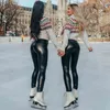 Skórzane czarne spodnie legginsy wysokiej talii kobiety seksowny elastyczny skinny push up Legginsy Stretch Jegging Legginsy 211216