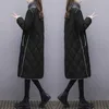 Plus Size Warm Woman Winter Coat Parkas Slim Cotton Padded Basic Jacket Female Casual Long Outwear Feminina 211008