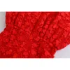 夏の女の子のドレス赤いレースの蝶刺繍ノースリーブパーティー王女子供の赤ちゃん子供女の子服210625
