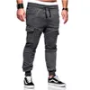 Мужские брюки Harem Joggers Sweat Elastic String Cuff Drop Crotch Biker Брюки для мужчин 5 Color S-3XL Size257O