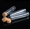 Packing Bottles Clear Food Grade PS Plastic Test Tube with Cork Stopper 15x100mm 11ml Wholesale SN2889