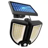 90 LED Solar Wall Lamp Bewegingssensor Waterdichte LED Street Licht Veiligheid Tuin Lampen met oplaadbare buitenlichten op afstandsbediening