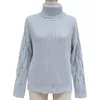 Women's Sweaters Women Turtleneck Sweater Pull Femme Blusa De Frio Feminina Womens Off The Shoulder Casual Knitted Loose Pullover Y11.19