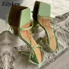 Eilyken 2022 Nouvelles femmes Sandale mince talon haut talon élégant dames pompes chaussures bande étroite gladiateur d'été sandales chaussures taille 35-40 y220209
