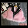 Manteau d'extérieur vêtements bébé maternité livraison directe 2021 manteaux de style court vestes imitation fourrure artificielle herbe de haute qualité en cuir en peluche Wi