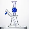 2021 unika hookahs glas bong raka perc olja dab riggar 14mm kvinnlig ledning heady bongs boll form vattenrör n hål perkolator med skål XL-2091