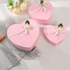 3pcs/set Heart Shaped Gift Box Flower Chocolate DIY Gifts Boxes Valentine Mother's Day Flower Packaging Case Wedding Party Decor BH5625 TYJ